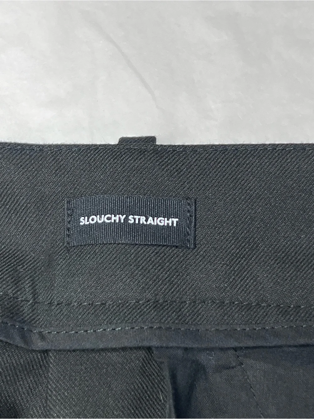 Madewell Slouchy Straight Pants in Brushed Twill Black Trousers Size 6 NWT